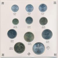 1993. 10f-200Ft 11x különféle db, szettben (egylapos betét), benne 200Ft Ag "MNB" T:BU
Ad...