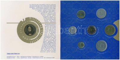 2000. 1Ft-100Ft 7xklf db + 200Ft "Millenium", szettben T:BU