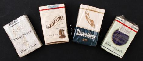 Vegyes, külföldi filteres cigaretták, eredeti bontatlan csomagolásban, 4 doboz/ Foreign cigarettes in original packaging, 4 boxes