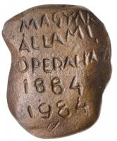 1984. "Magyar Állami Operaház 1884-1984 / Erkel Ferenc" Br emlékplakett. Szign.: Y (35-46m...