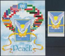 Dove of Peace stamp + block, Békegalamb + blokk
