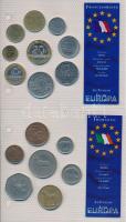 DN "Európa utolsó pénzei" 23db különféle vákuumcsomagolt forgalmi szett gyűrűs albumban T:1-2 ND "Europe's last coins" 23 different sets of coins in vacuum packing C:UNC-XF