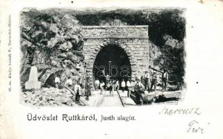 Ruttka Justh-alagút / railway tunnel (small tear)