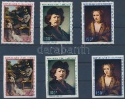 Festmények fogazott + vágott sor Paintings perforated + imperforated set