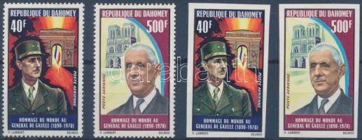 Charles de Gaulle perforated + imperforated set, Charles de Gaulle fogazott + vágott sor