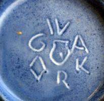 Iparművészi Vállalatos Gorka váza, mázas kerámia, alján apró csorba, m:22 cm