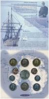 Belgium 1997. 50c-20Fr (10x) &quot;Antarctica&quot; forgalmi szett + &quot;Adrien de Gerlache&quot; zseton T:BU Belgium 1997. 50 Centimes - 20 Francs (10x) &quot;Antarctica&quot; coin set + &quot;Adrien de Gerlache&quot; token C:BU