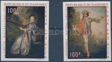 Jean Antoine Watteau imperforated set, Jean Antoine Watteau vágott sor