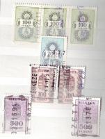 1863-1991 85 db illetékbélyeg, közte ritka vízjelállások új albumban