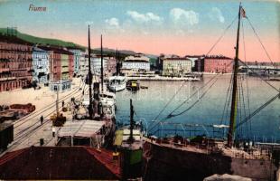 Fiume, port, steamships