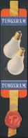 Tungsram reklámos könyvjelző, 20x4 cm