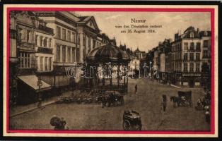 Namur, von den Deutschen erobert, Cafe de la grande Civique / street, cafe