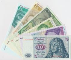 NSZK 1980-1991. 10M (2x) + 1980-1991. 20M (2x) + 1989. 50M + 1991. 5M T:I,II,III FRG 1980-1991. 10 Mark (2x) +1980-1991. 20 Mark (2x) + 1989. 50 Mark + 1991. 5 Mark C:UNC,XF,F