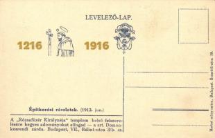 1912 Budapest XIV. Rózsafüzér királynéja templom építése; floral