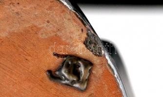 Jelzett (AS?) art-deco fél akt, festett mázas kerámia, hibátlan, m:24 cm