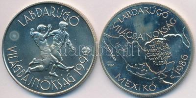 1988. 100Ft "Labdarúgó VB (III) / Két játékos" + 1989. 100Ft "1990 Labdarúgó VB - kéz...