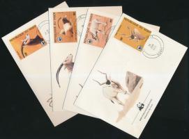 WWF Animals set 4 FDC WWF állatok sor 4 FDC