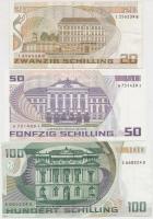 Ausztria 1984. 100Sch + 1985. 20Sch + 1986. 50Sch T:II-,III
Austria 1984. 100 Schilling + 1985. 20 S...