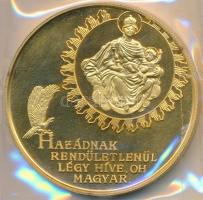 Bognár György (1944-) 1989. "1956-1989 Magyar Köztársaság" aranyozott fém emlékérem, a &qu...