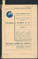 1932, 1938 IBBS(P. Thibaud&Cie) francia nyelvű prospektus és magyar árlista piperecikkekről / 1932, 1938 IBBS(P. Thibaud&Cie) prospectus