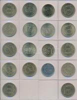 1994-1995. 100Ft (15x) + 2003. 20Ft "Deák" (2x) + 2006. 50Ft "125 éves a Magyar Vöröskereszt" T:1-,2