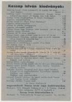 Kaszap Istvánnal kapcsolatos nyomtatványok, képeslapok, 4db