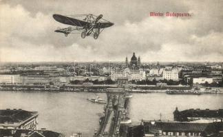 Budapest, Bleriot gépe a Lánchíd felett