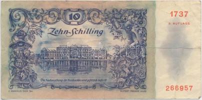 Ausztria 1950. 10Sch 2. kiadás T:III ázott papír
Austria 1950. 10 Schilling second edition C:F wet ...
