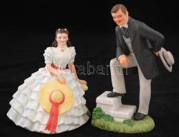 Avon Images of Hollywood 2 db figura, kézzel festett, bisquit porcelán, jelzett, hibátlan, m:11-14 cm