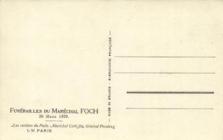 1929 Funerailles du Marechal Foch; les cordons du Poéle. Marechal Caviglia, General Pershing / the f...