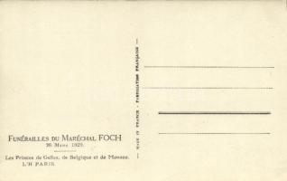1929 Funerailles du Marechal Foch; les Princes de Galles, de Belgique et de Monaco / the funeral of ...