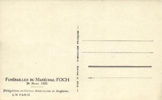 1929 Foch Marsall temetése 1929 Funerailles du Marechal Foch; Delegations militaires Americaine et A...