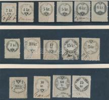 1858 Ssz. 31-55 (25+3 db) réznyomat, teljes sor!