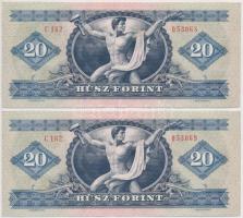 1975. 20Ft (2x) sorszámkövetők T:I-,II