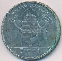 1930. 5P Ag "Horthy jobbra" T:3 Adamo P8