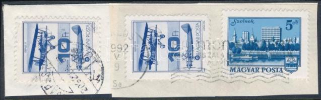 1988 Repüléstörténet 10Ft 2 db bélyeg törött szárnytartó lemezhibával