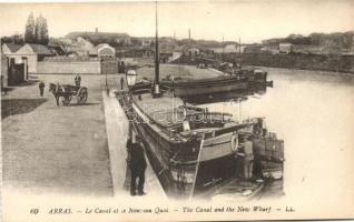 Arras, The Canal, New Wharf, barge (fl)