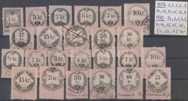 1864-1866 24 db illetékbélyeg