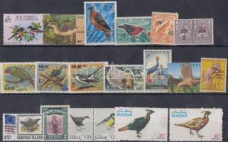 Bird motive 1922-1994 6 sets + 20 individual values, Madár motívum 1922-1994 6 klf sor + 20 klf önálló érték 2 db stecklapon