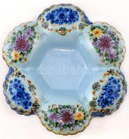 Jelzett kínáló, kézzel festett, hibátlan, d:32 cm