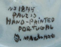 Jelzett kínáló, kézzel festett, hibátlan, d:32 cm