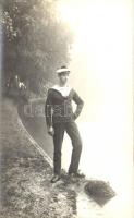 WWI French navy sailor photo, Első Világháborús francia matróz.