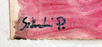 Szántó jelzéssel: Öltözés, vegyes technika, papír, fa keretben, 16,5×11 cm