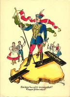 Trianon, Magyar feltámadást, Húsvét / Hungarian irredenta, easter, artist signed (EK)