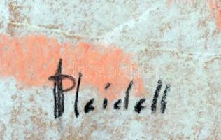 Pleidell jelzéssel: Város a tengerparton, pasztell, karton, 45,5×50 cm