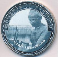 Libéria 2001. 10$ "Szabadság pillanatai- Gandhi élete" multicolor T:PP ujjlenyomat Liberia 2001. 10 Dollars "Moments of Freedom- Gandhi's life" multicolor C:PP fingerprint