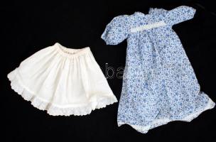 Mozgatható testű, porcelán fejű baba, h: 38 cm