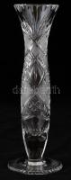 Ólomkristály váza, csiszolt, hibátlan, m:22,5 cm