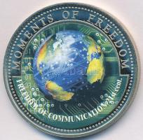 Libéria 2001. 10$ "Szabadság pillanatai-A kommunikáció szabadsága 21. század" multicolor T:PP ujjlenyomat Liberia 2001. 10 Dollars "Moments of Freedom-Freedom of communication 21st century" multicolor C:PP fingerprint
