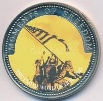 Libéria 2001. 10$ "Szabadság pillanatai-A második világháború vége 1945" multicolor T:PP ujjlenyomat Liberia 2001. 10 Dollars "Moments of Freedom-The end of the World War II" multicolor C:PP fingerprint